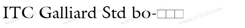 ITC Galliard Std bo字体转换